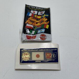 FIFA WORLD CUP 2002 Japan National Flag Pin McDonalds Coca Cola 1x2.5”